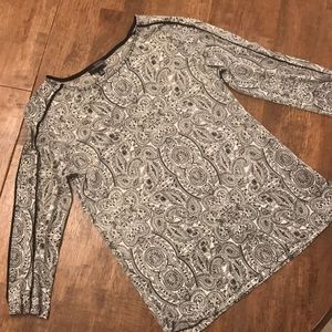 The Limited black and white sheer top